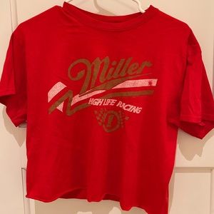 Miller high life racing cropped tshirt :)